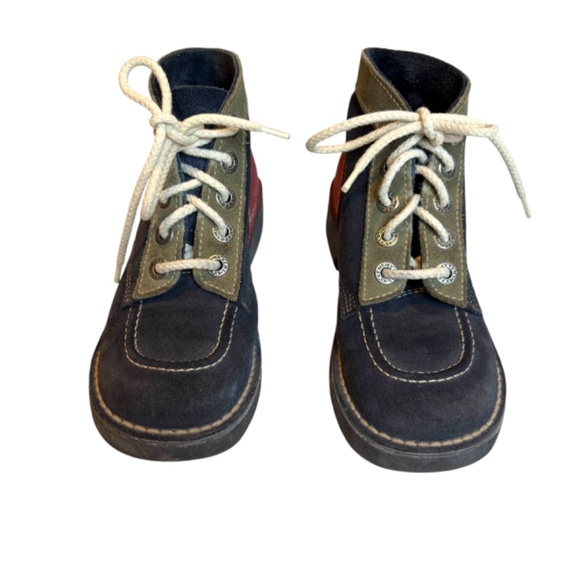 Kickers Vintage Suede Ankle Boots Colorblock - Picture 2 of 6